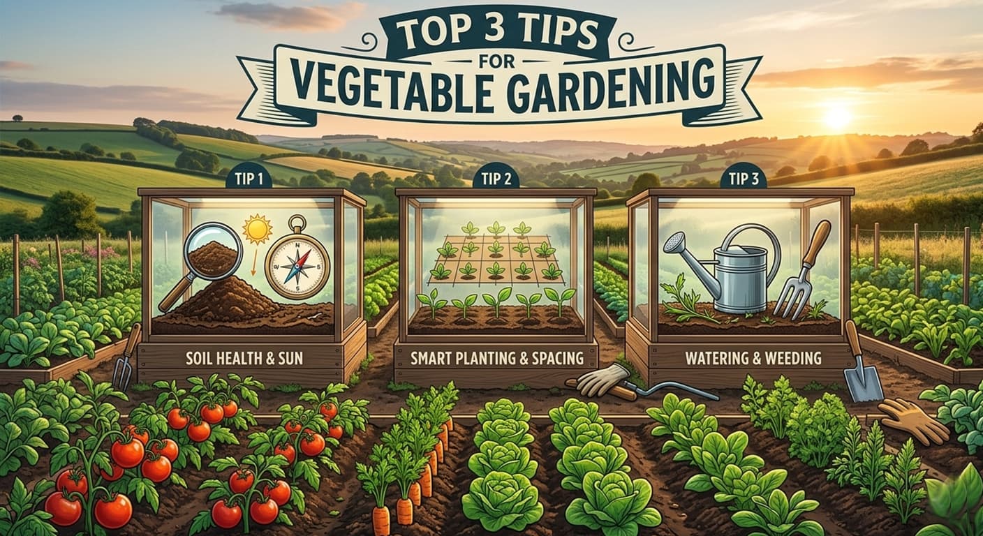 Top 3 tips for vegetable gardening